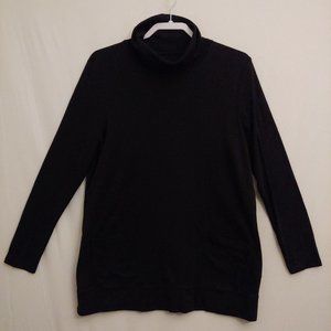 J. Jill black long sleeve turtleneck sweater with pockets. Med